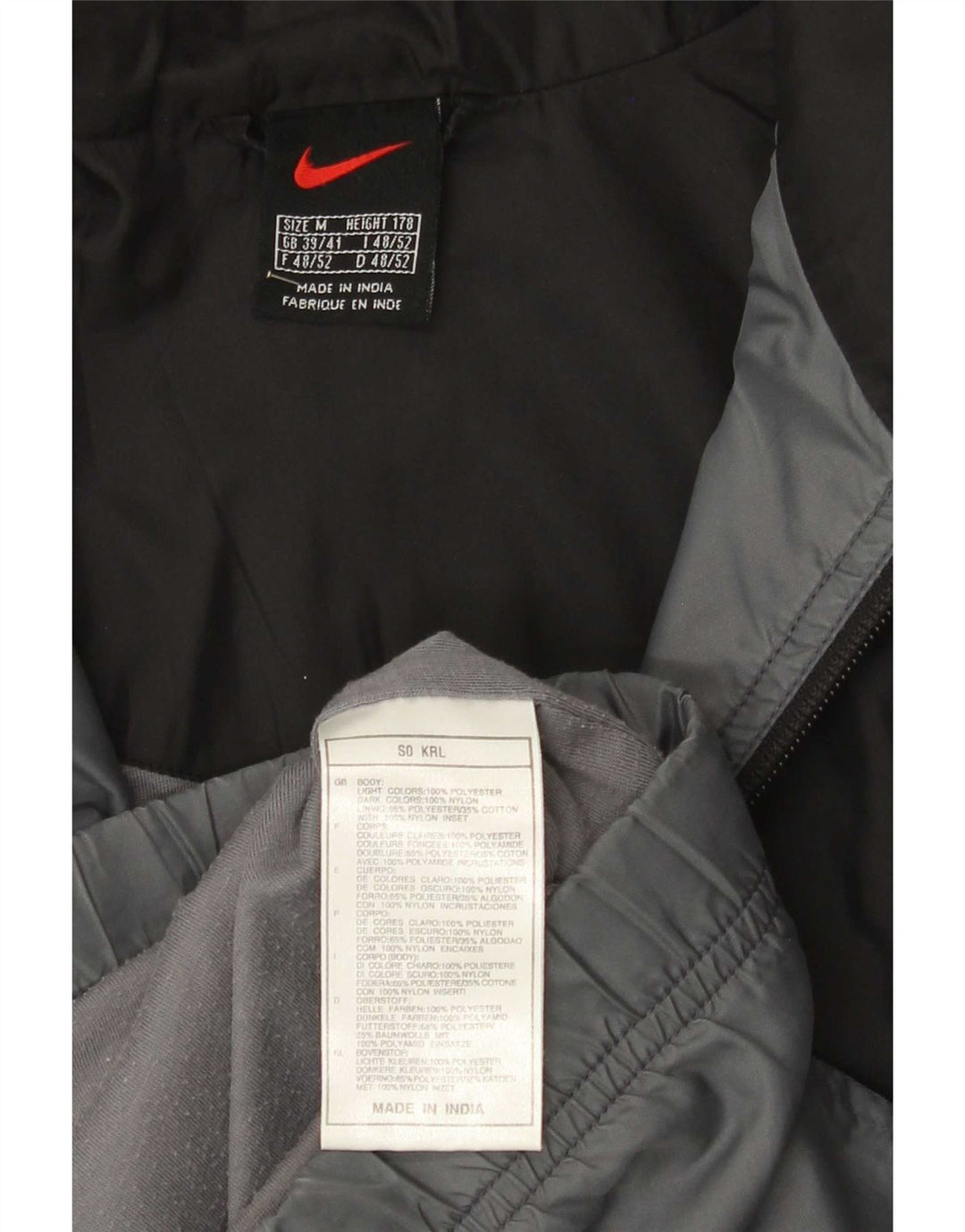 Nike - Chaqueta de chándal para hombre, talla 39/41, color gris medio, poliéster