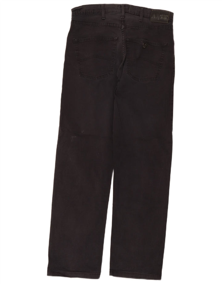 Armani Jeans rectos para hombre W32 L31 Algodón negro