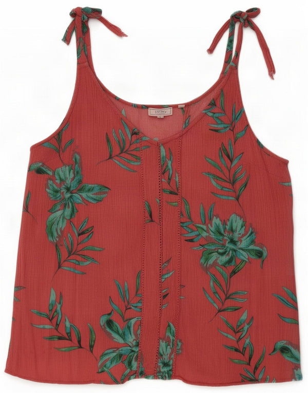 Fat Face Blusa sin mangas para mujer UK 44 Viscosa floral roja grande  Descripción del producto  Tamaño de la etiqueta: