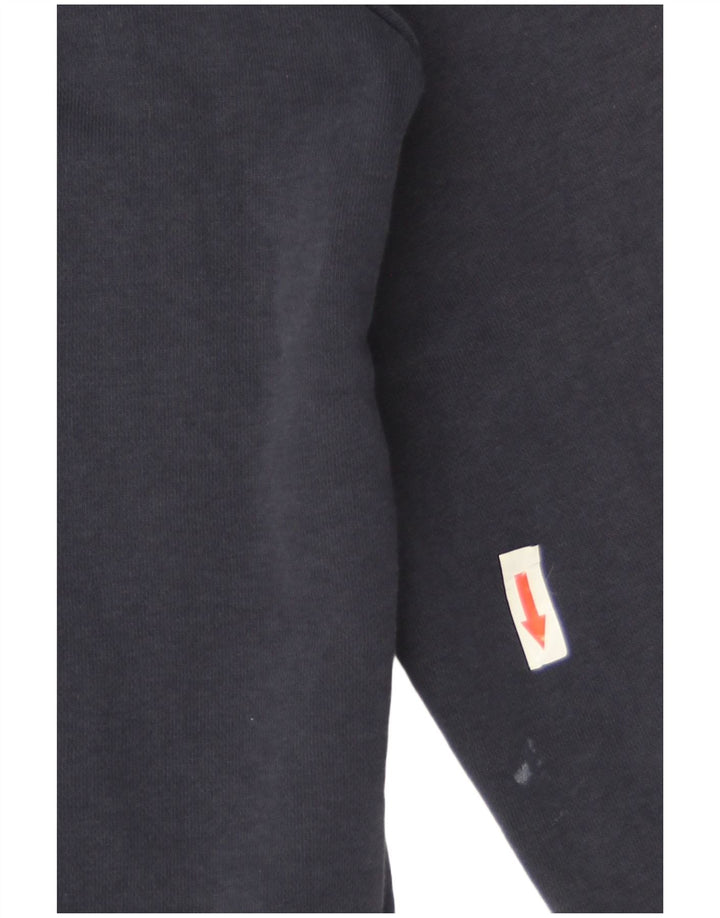 Ellesse - Sudadera con capucha y cremallera para hombre, algodón a rayas, color azul marino mediano