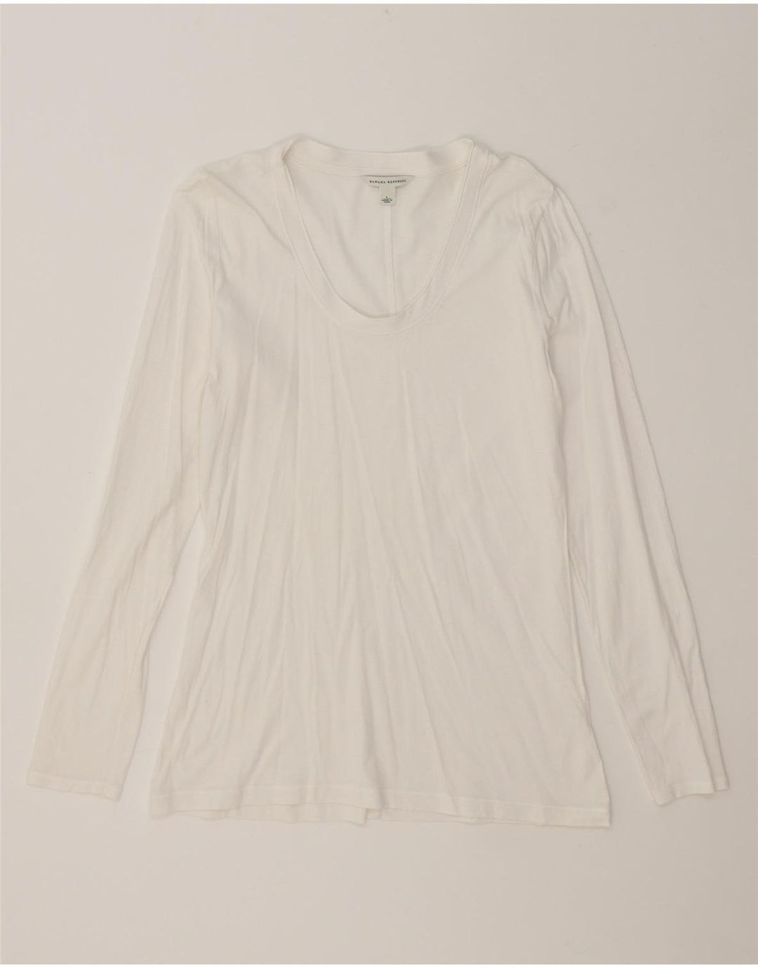 BANANA REPUBLIC Womens Top Long Sleeve UK 14 Large White Vintage Banana Republic and Second-Hand Banana Republic from Messina Hembry 