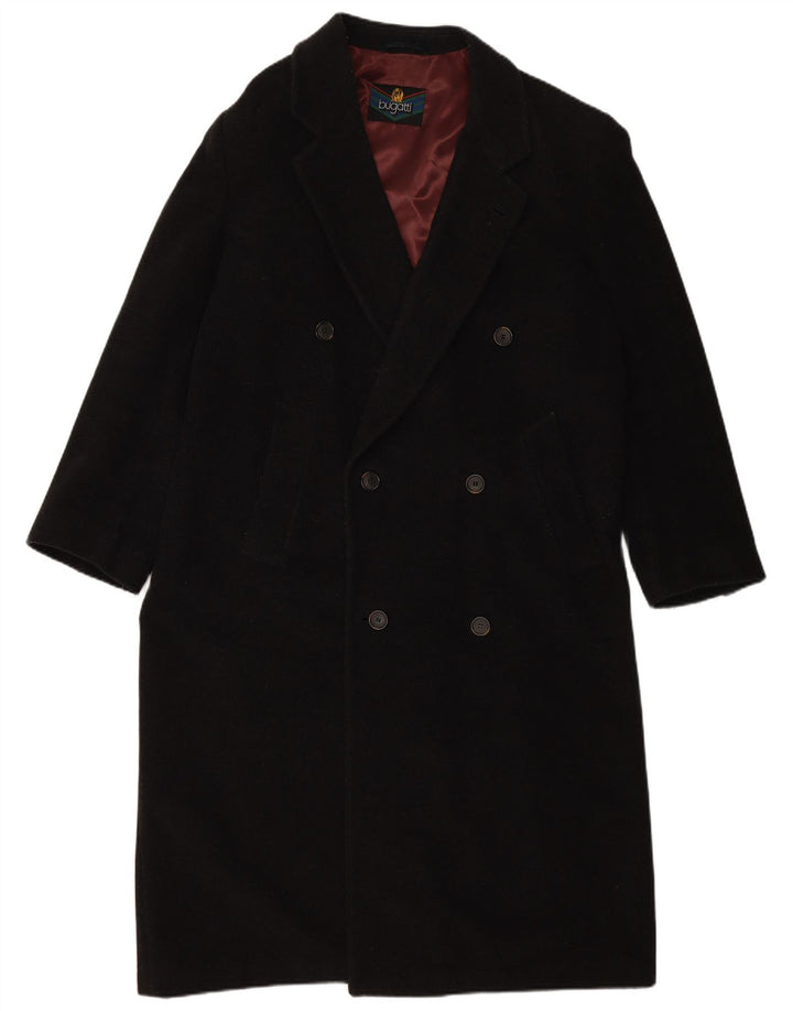 BUGATTI Abrigo holgado con doble botonadura para hombre IT 48 Lana negra mediana