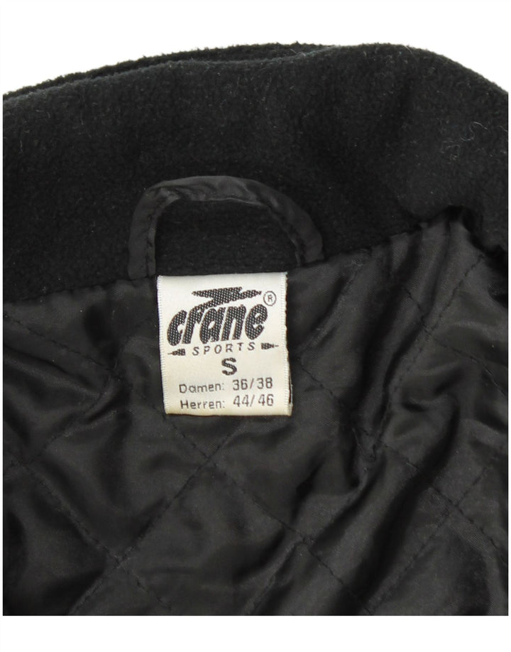 CRANE Chaqueta polar holgada para hombre UK 36 Small Poliéster moteado negro