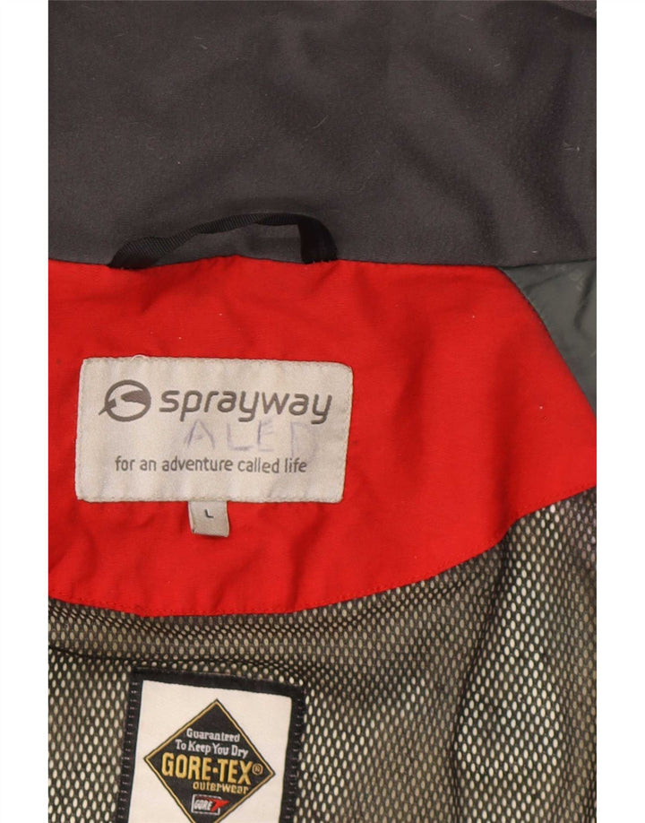 Sprayway Chaqueta impermeable Gore-Tex para hombre Reino Unido 40 Grande Verde Colorblock Poliamida