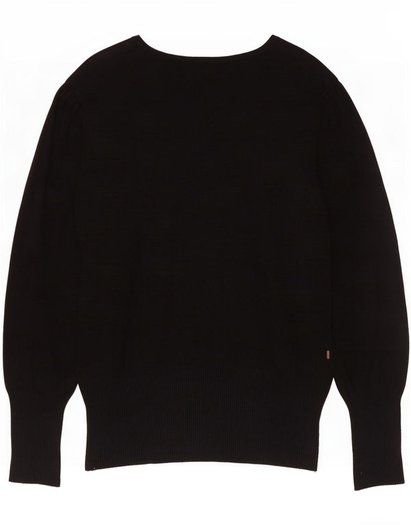 Marks & Spencer Jersey con Cuello Barco para Mujer UK 40 XL Viscosa Negra