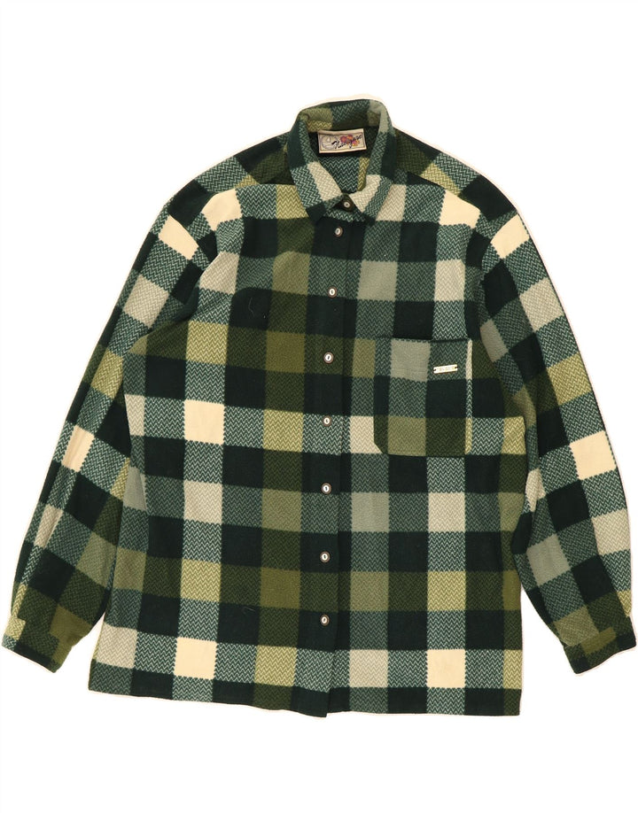 NAVIGARE Womens Oversized Fleece Shirt UK 14 Medium Green Polyester Vintage Navigare and Second-Hand Navigare from Messina Hembry 