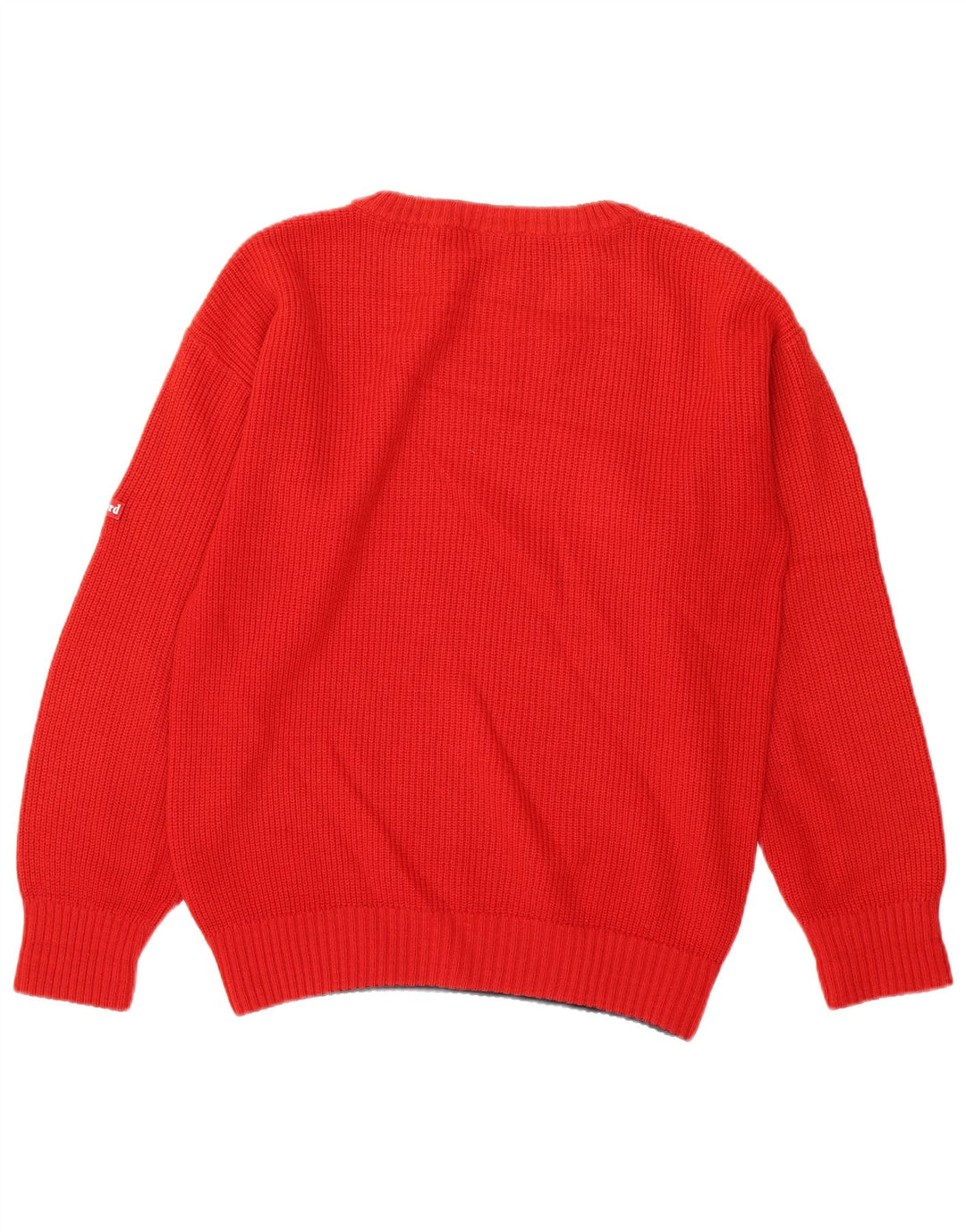 Ivy Oxford - Jersey de cuello redondo para hombre, lana roja mediana