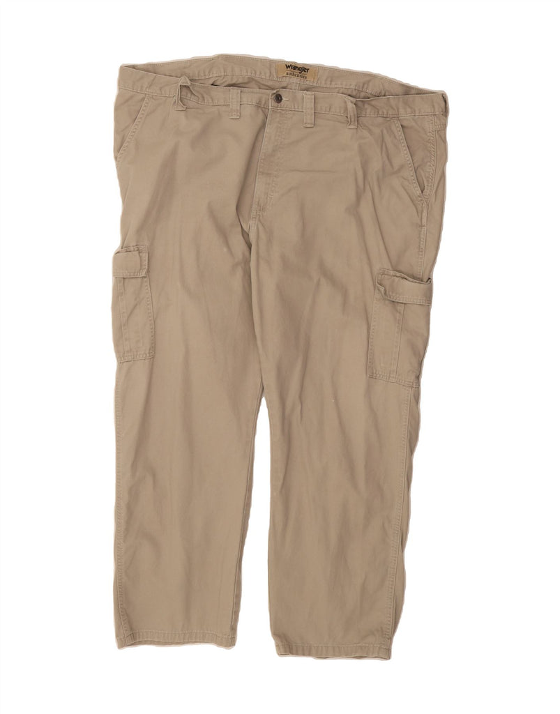 WRANGLER Mens Straight Cargo Trousers W48 L30 Beige Cotton Vintage Wrangler and Second-Hand Wrangler from Messina Hembry 