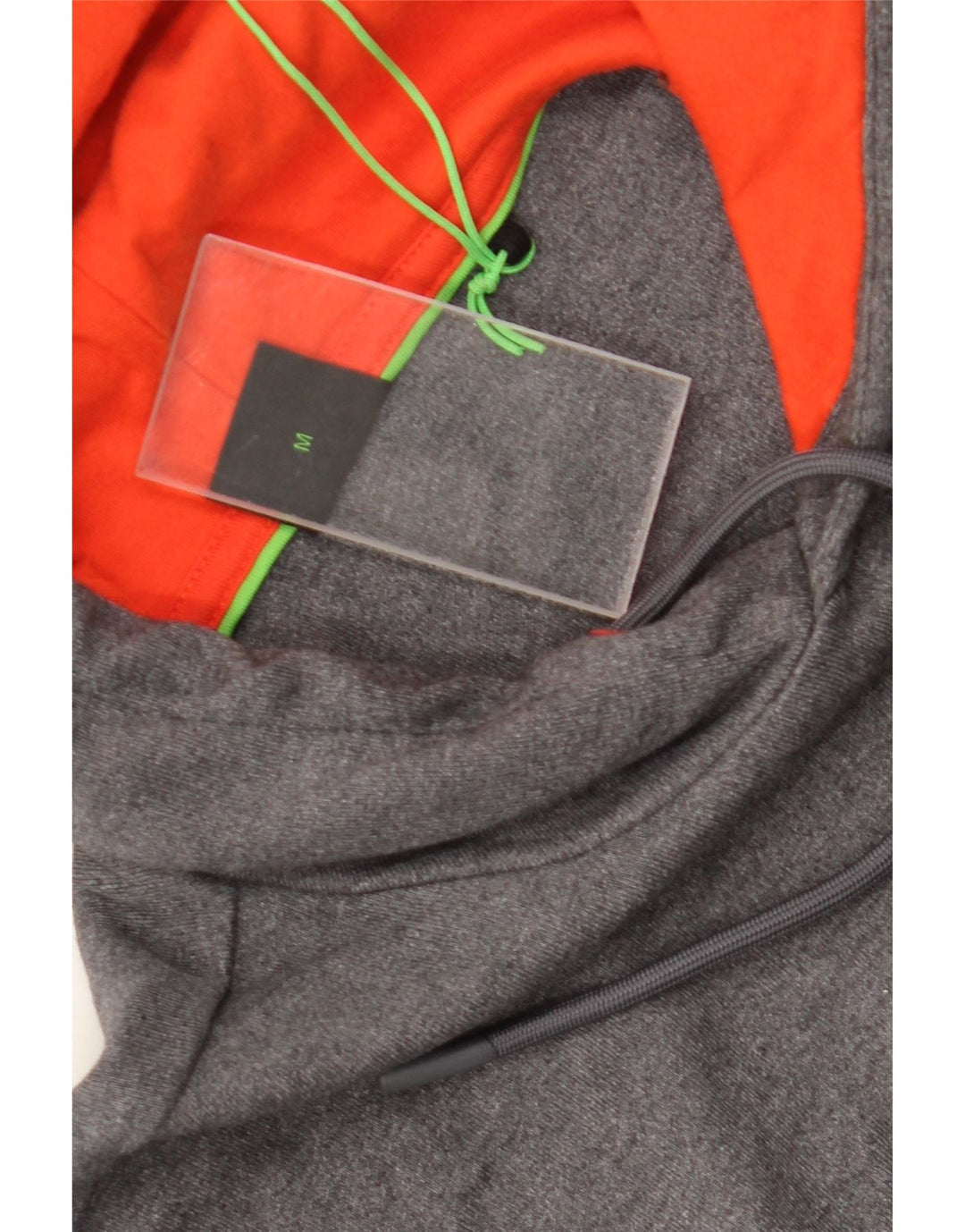 HUGO BOSS Hombre | Jersey con capucha gráfica de algodón gris medio