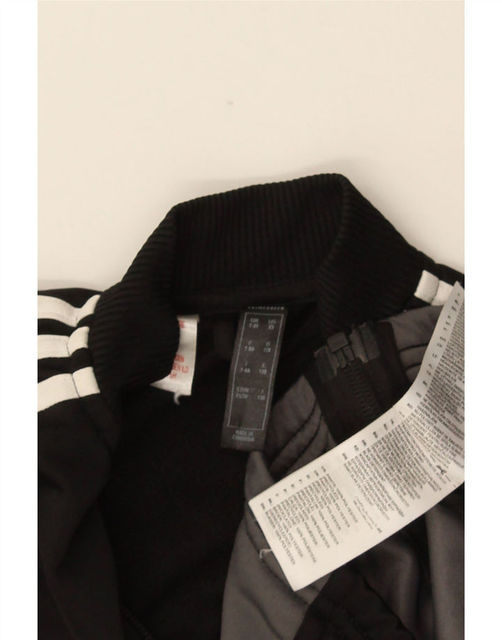 Adidas - Chaqueta de chándal para niño, 7-8 años, color negro, poliéster