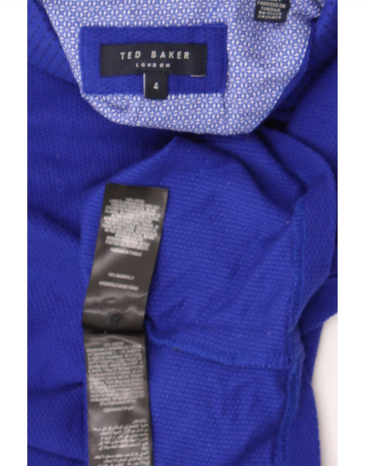 Ted Baker Polo para hombre talla 4 grande algodón azul