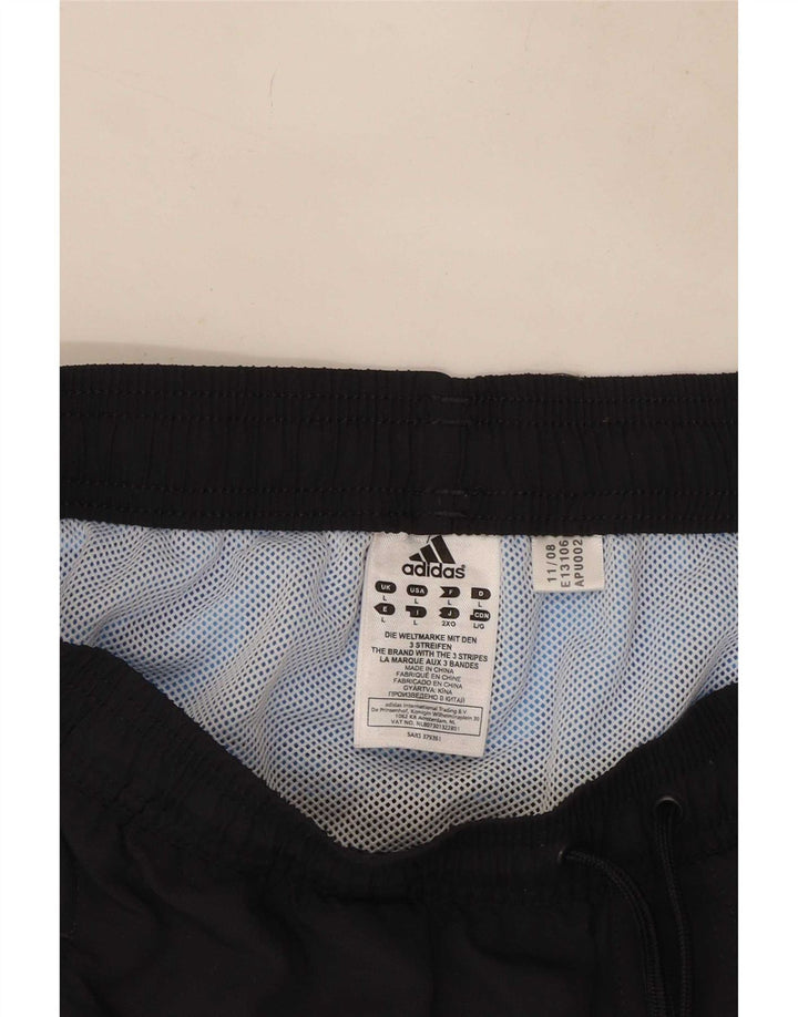 Adidas Hombre Bañador Corto Grande Negro Colorblock Poliéster