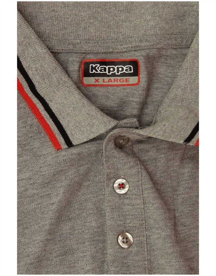 Kappa Polo Hombre XL Gris Moteado