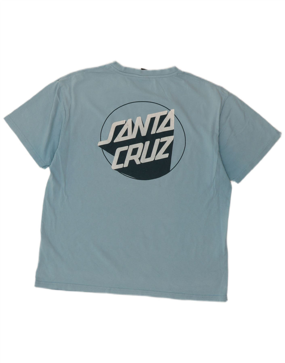 Santa Cruz Hombre Camiseta Gráfica Top Algodón Azul Medio