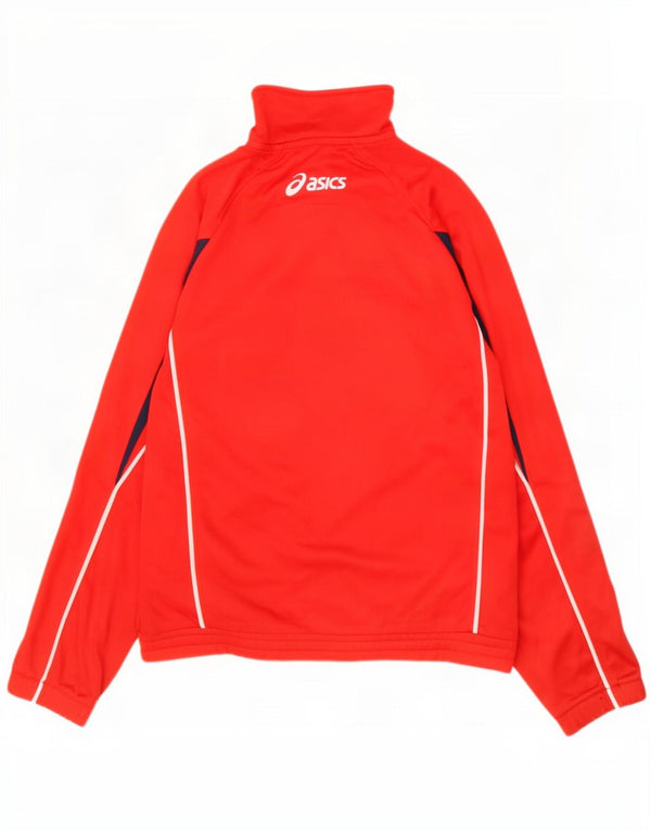 Asics Hombre Graphic Chándal Top Jacket XL Rojo Colorblock Poliéster