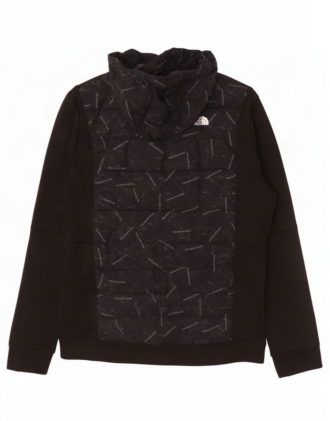 The North Face Chaqueta de chándal acolchada con gráfico para hombre, talla grande, negra