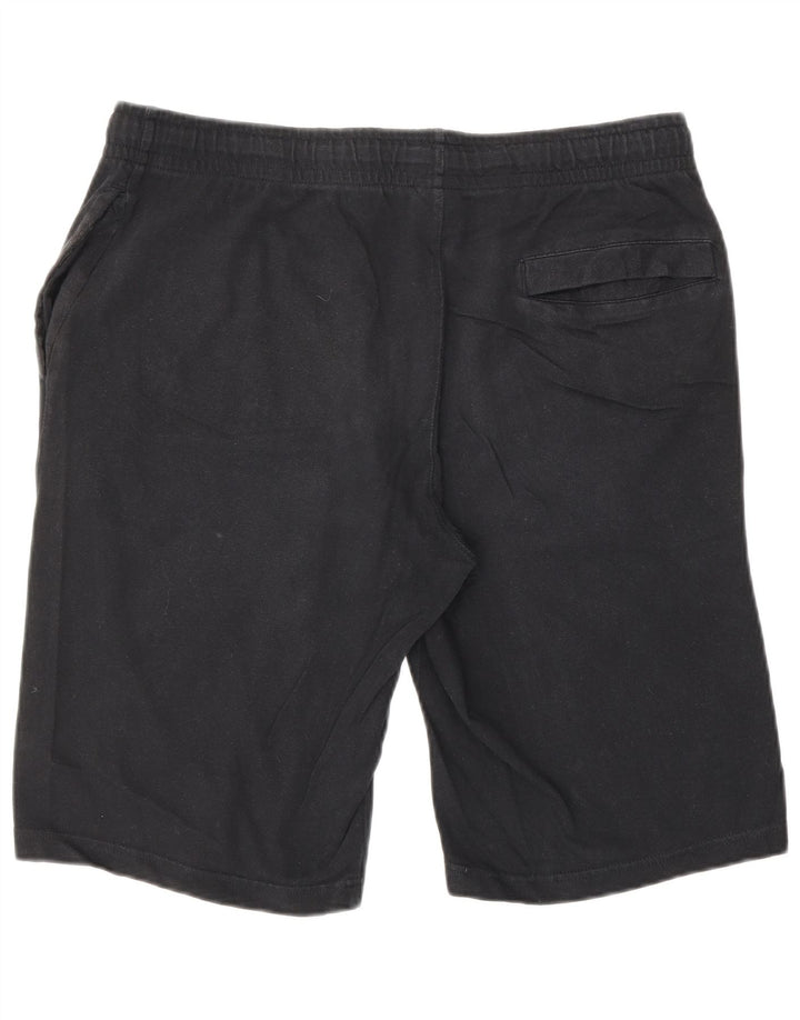 NIKE Pantalones cortos deportivos para hombre, tamaño grande, algodón negro
