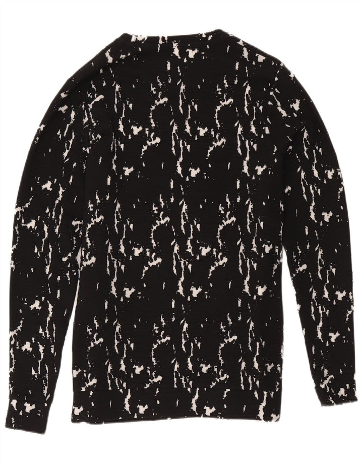 Guess Hombre Sudadera Con Estampado Abstracto Jersey Small Negro Algodón