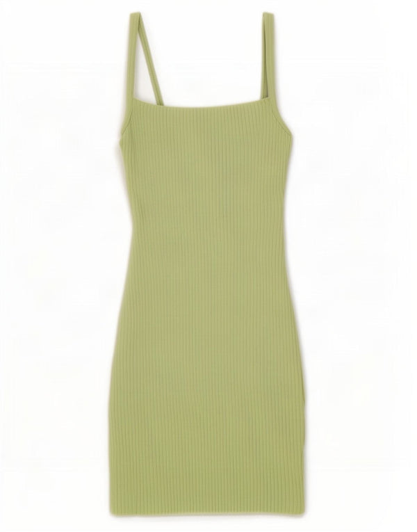 Zara Mujer Mini Vestido Ajustado UK 44 Grande Verde