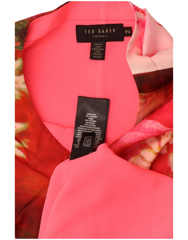 Ted Baker Vestido tubo para mujer Talla 2 Pequeño Poliéster floral multicolor