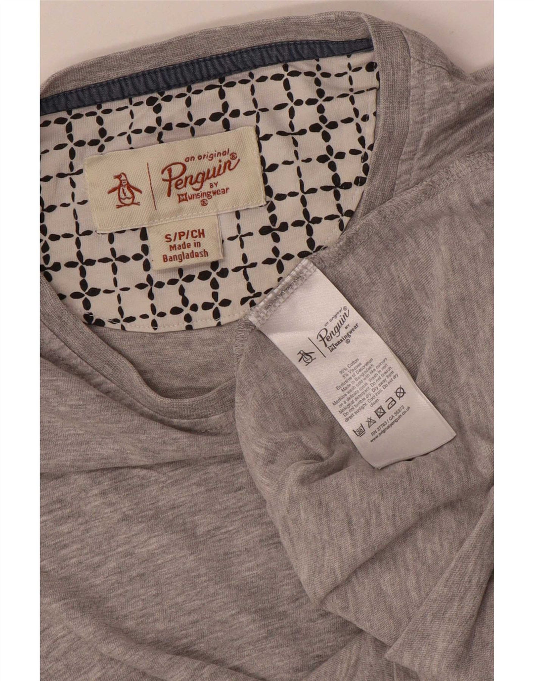 Camiseta Penguin Hombre Top Small Gris Algodón