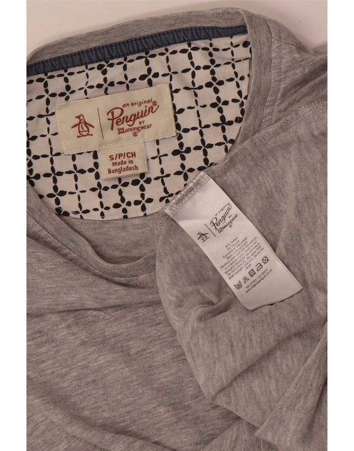 Camiseta Penguin Hombre Top Small Gris Algodón