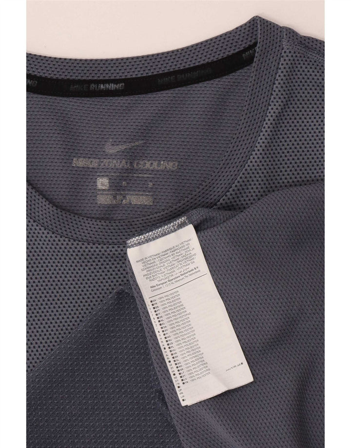 Nike Camiseta de manga corta para hombre Top Large Blue Moteado Poliéster