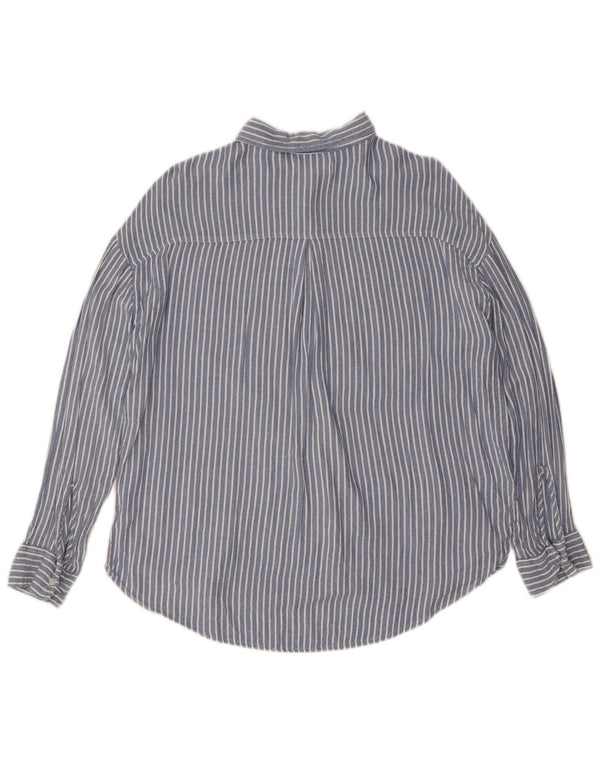 Blusa Hollister Mujer Oversize Shirt UK 10 Small Azul Floral Viscosa