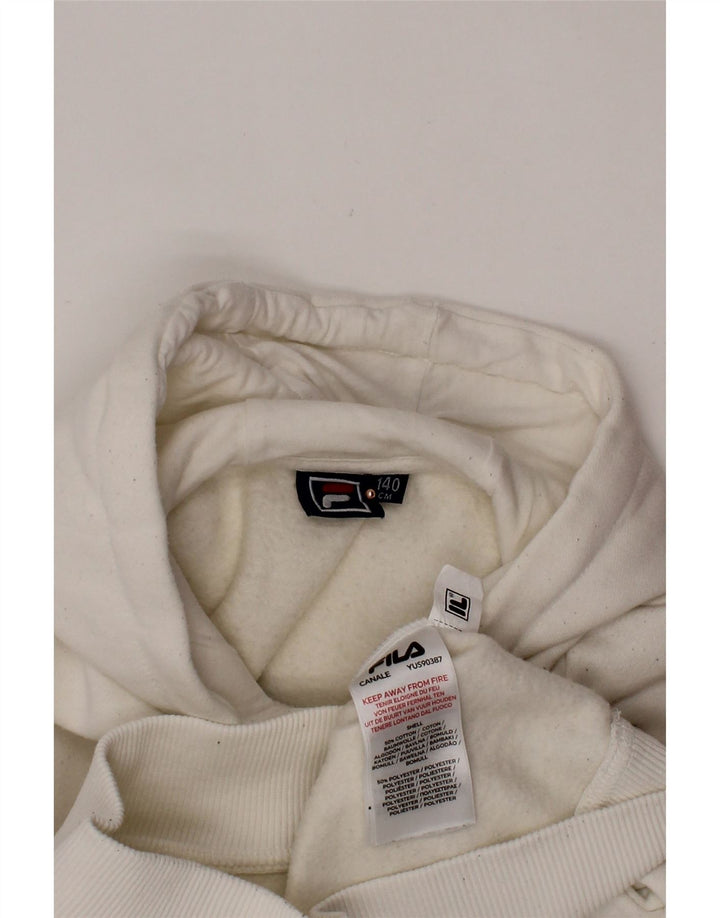 FILA Jersey con capucha para niños 9-10 años Algodón blanco