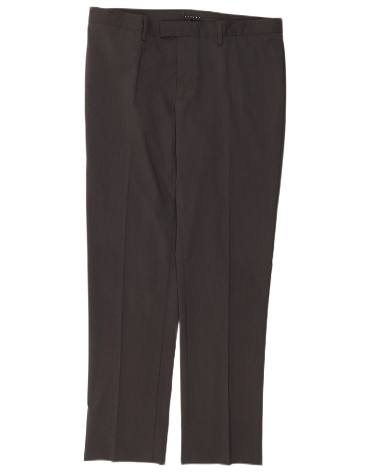 Sisley Traje de 2 piezas con 2 botones para hombre IT 52 XL W36 L32 Poliéster gris