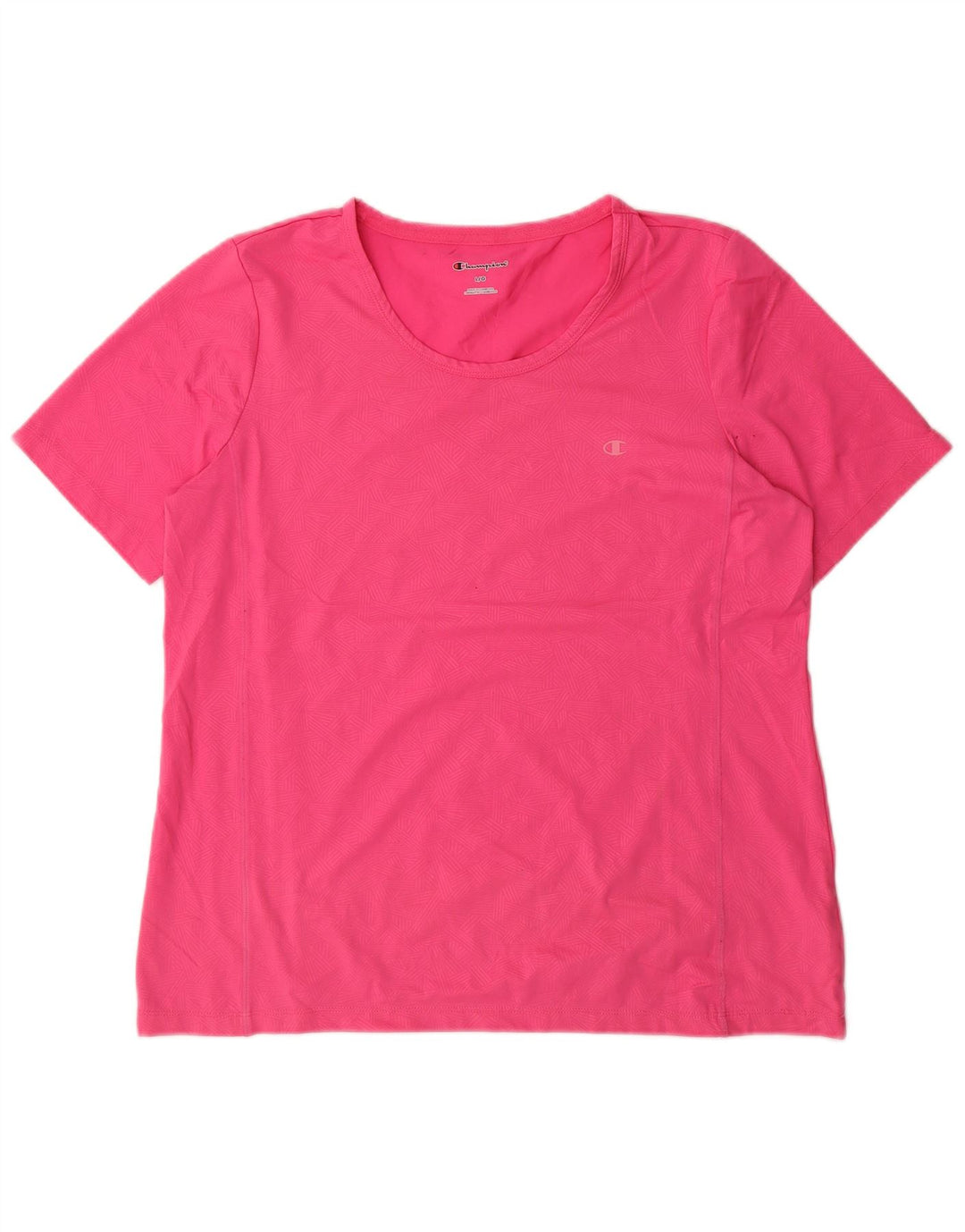 Champion Camiseta Mujer Top UK 40 Grande Rosa Geométrico Poliéster Deportes