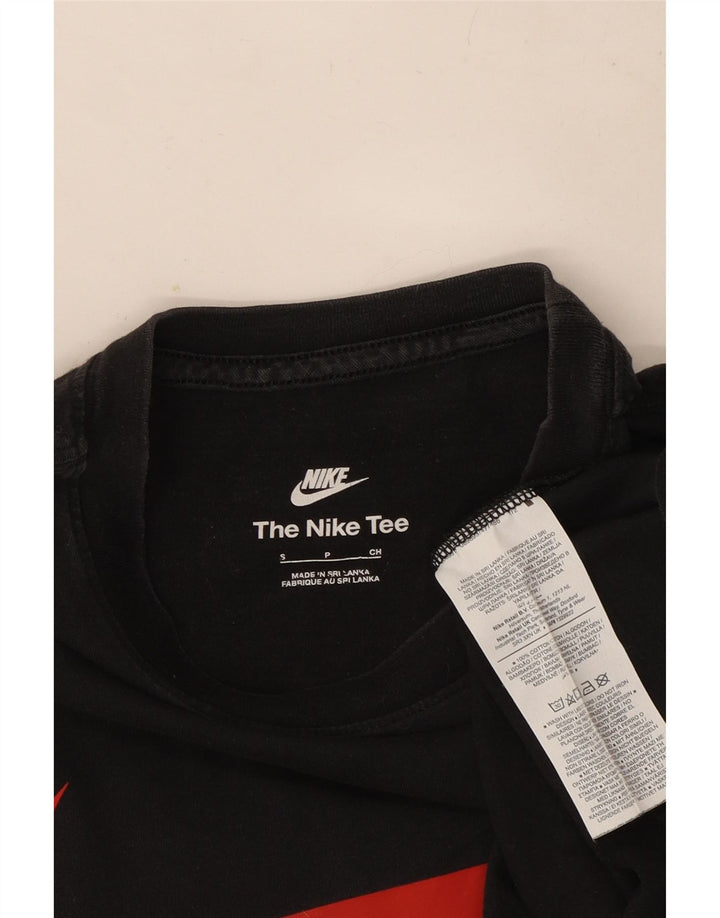 Nike - Camiseta gráfica para hombre, talla pequeña, algodón negro