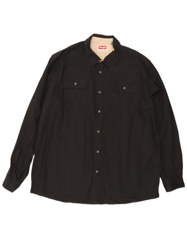 Wrangler Camisa alta para hombre 2XL Algodón negro