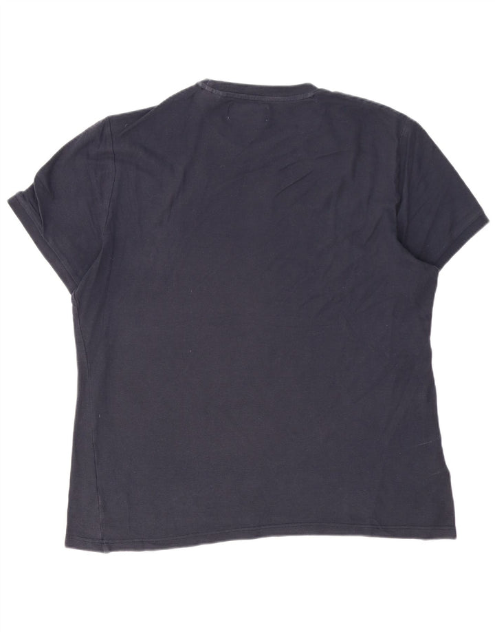 Penguin - Camiseta para hombre, talla grande, color azul marino, algodón