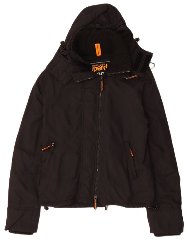 Superdry Chaqueta Cortavientos Con Capucha Para Mujer UK 46 Grande Poliéster Negro