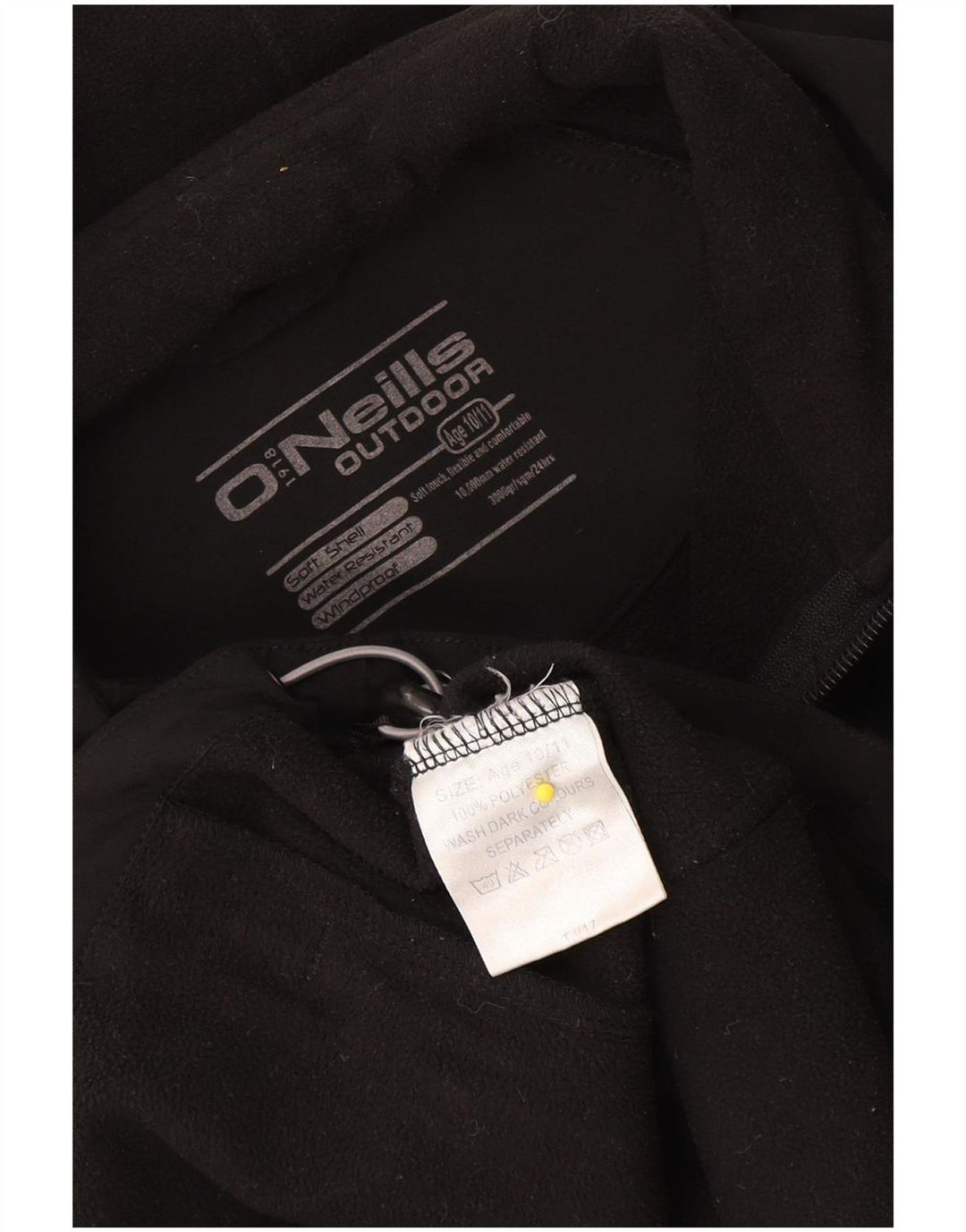 O'Neills Chaqueta cortavientos con capucha para niños 10-11 años Negro Poliéster