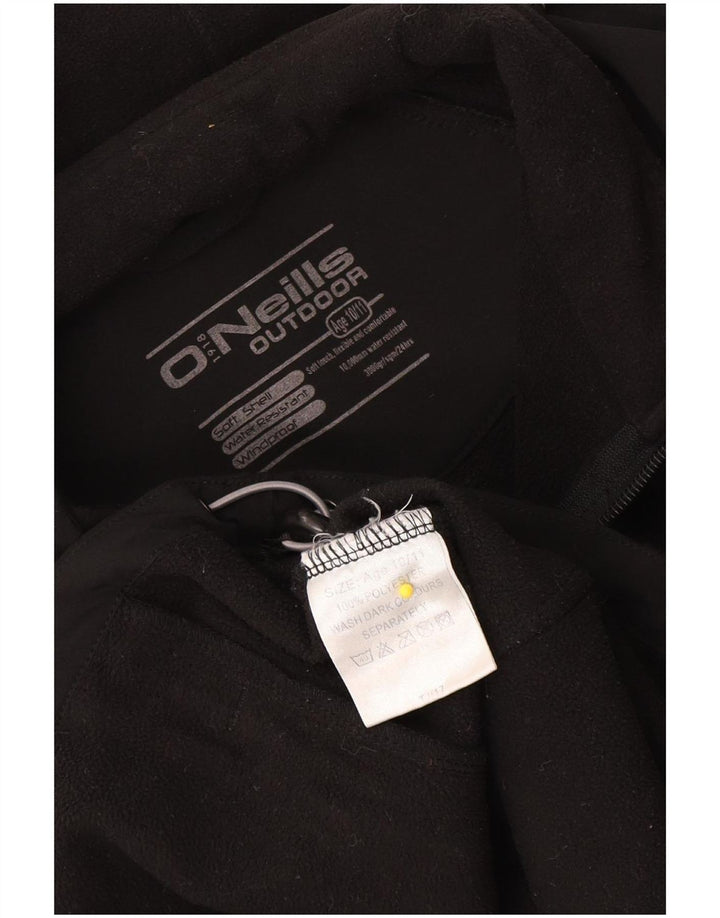 O'Neills Chaqueta cortavientos con capucha para niños 10-11 años Negro Poliéster