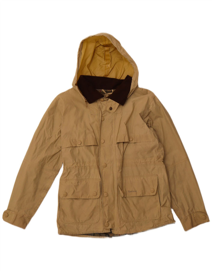 BARBOUR Chaqueta utilitaria con capucha para hombre UK 36 Small Beige Cotton