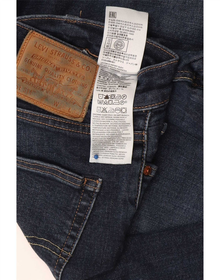 Levi's Hombre 511 Slim Jeans W36 L34 Algodón Azul Marino