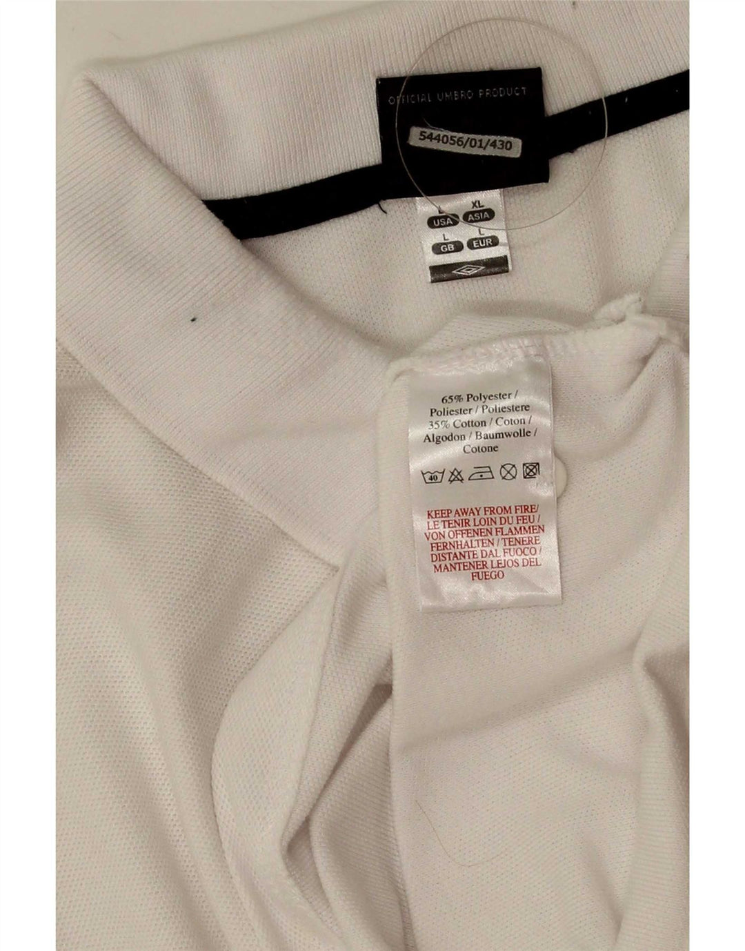 Polo Umbro Hombre Poliéster Blanco Grande