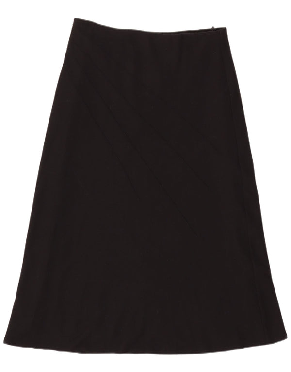 Marks & Spencer Falda Acampanada para Mujer UK 46 Grande W33 Poliéster Negro