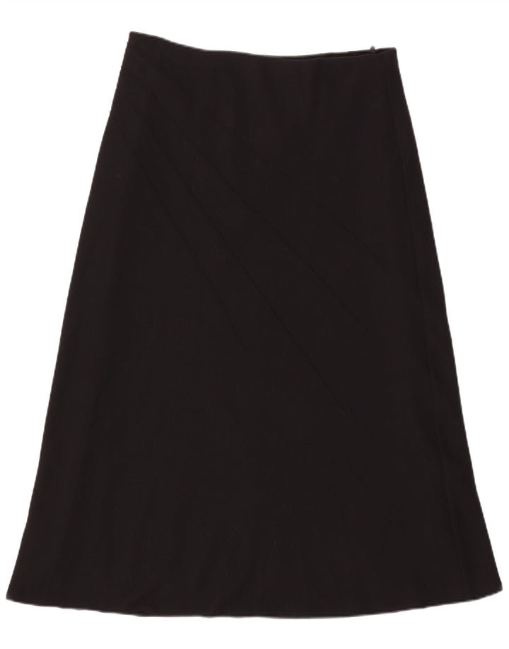 Marks & Spencer Falda Acampanada para Mujer UK 46 Grande W33 Poliéster Negro