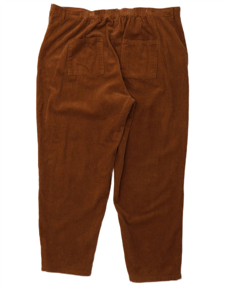 SEASALT CORNWALL Pantalones rectos de pana para mujer UK 20 2XL W40 L28 Marrón