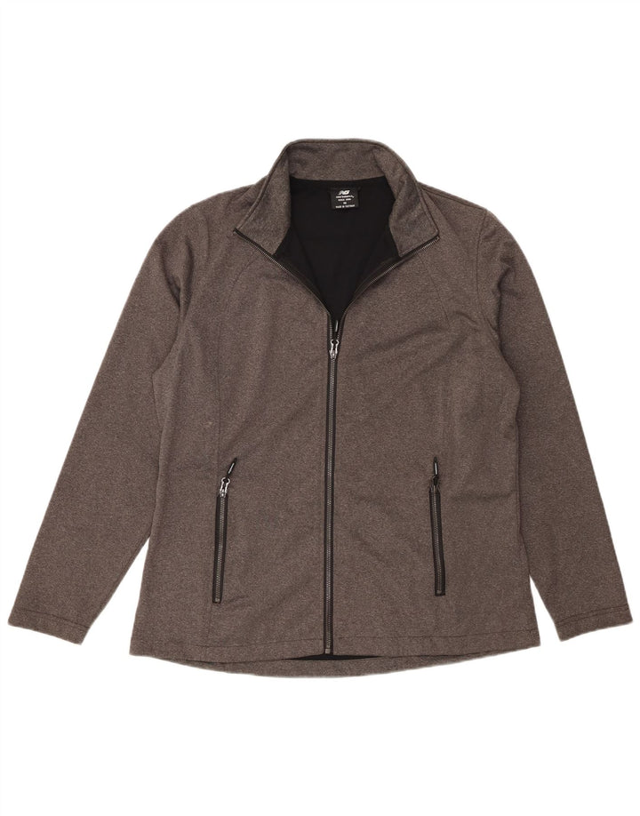 New Balance Hombre Chándal Top Chaqueta Poliéster Gris Medio