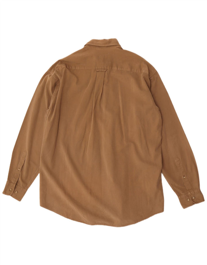 Camisa Gant Loose Fit De Algodón Marrón Medio |