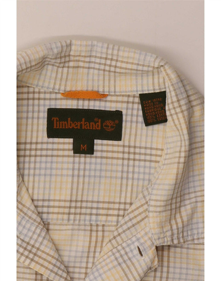 Timberland Camisa De Manga Corta Para Hombre Algodón A Cuadros Multicolor Mediano