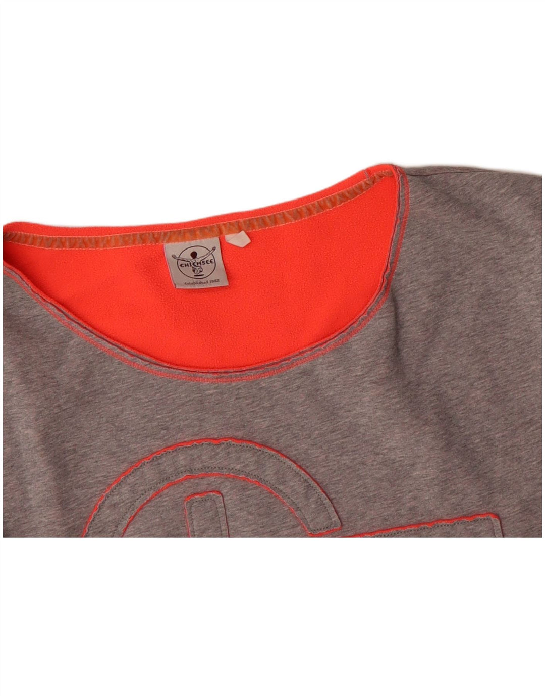 CHIEMSEE Womens Oversized Graphic Sweatshirt Jumper UK 18 XL Grey