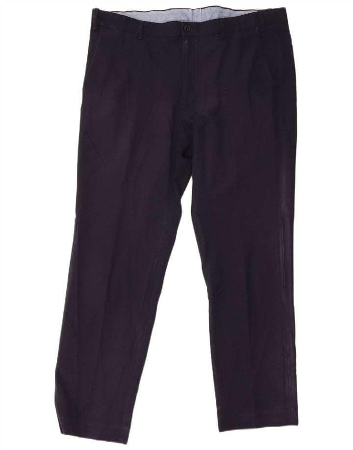 Marks & Spencer Pantalón de traje regular recto para hombre W38 L31 Azul marino