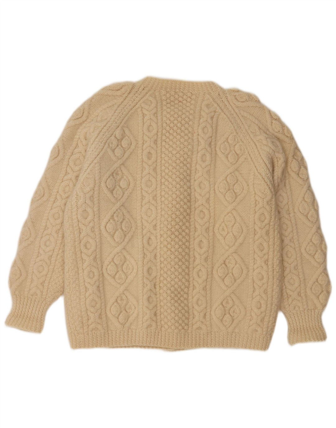VINTAGE Mujer Cardigan Suéter Reino Unido 16 Grande Beige
