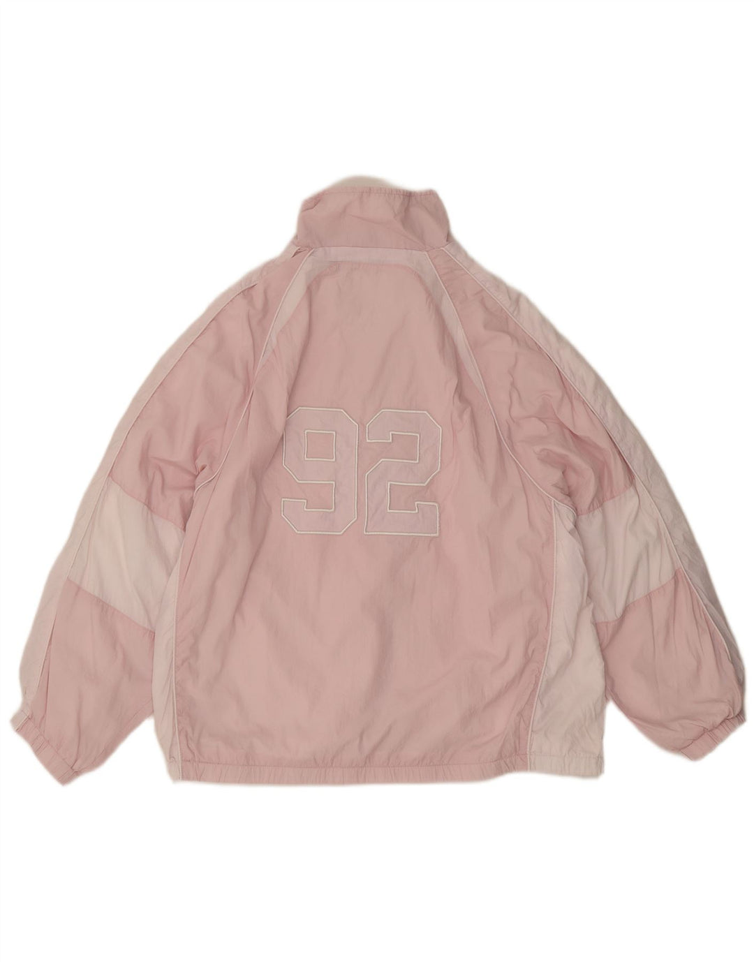 FB Sister Chaqueta impermeable de gran tamaño con estampado gráfico para mujer, talla 40, color rosa pequeño